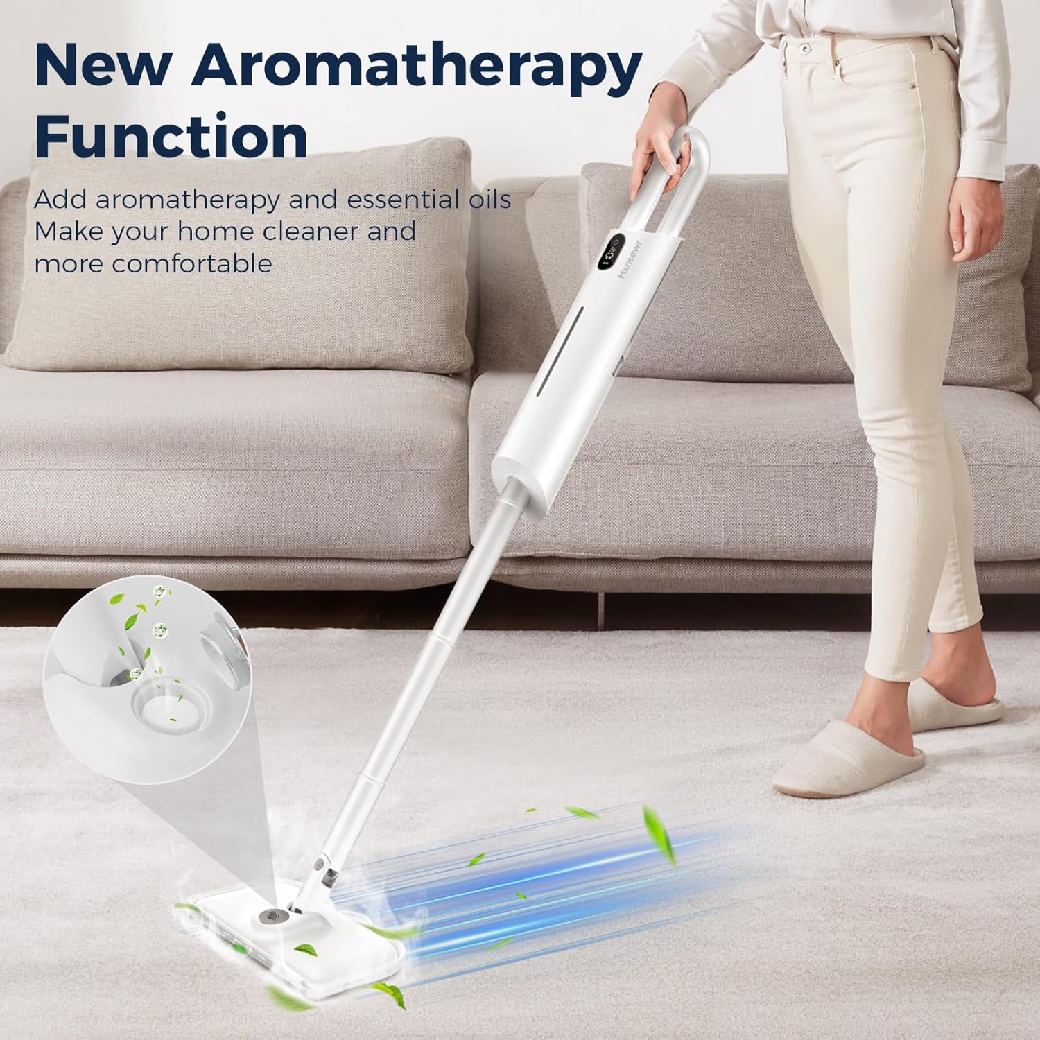 Steam Cleaner for Floor Cleaning, MultiPurpose Steam Cleaner for  with 13 Accessories, Detachable Handheld Floor Steamer with Scent Container and strap for Hardwood,Tiles,Cloths and Carpet