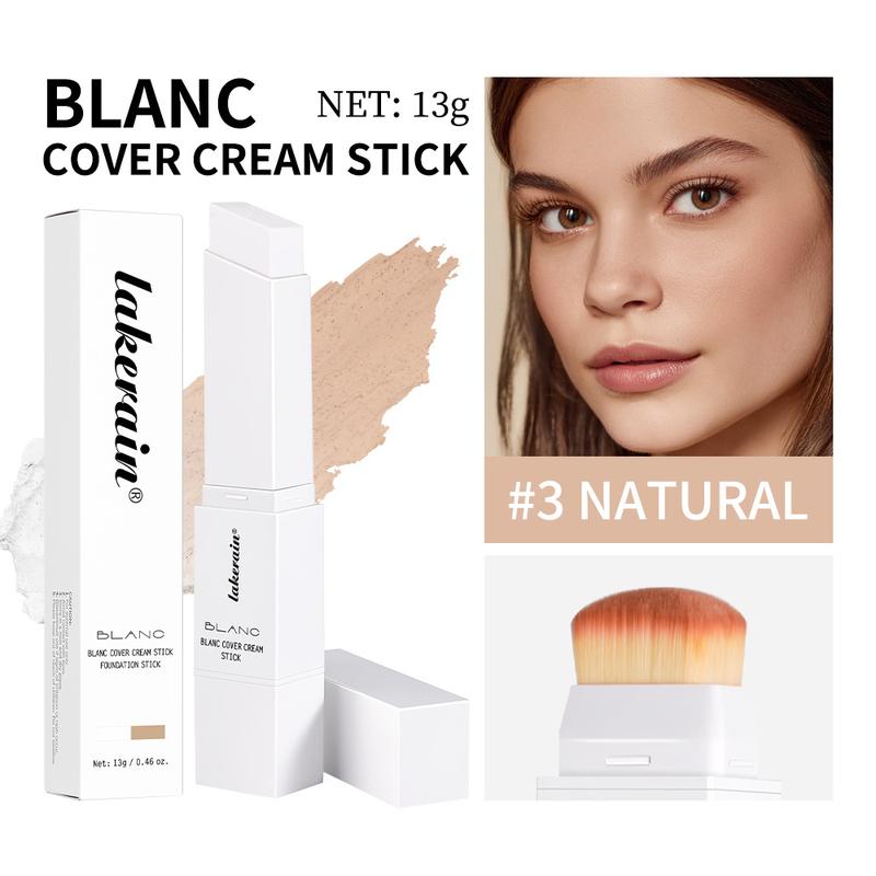 Two-In-One Color-Changing Foundation Stick Lightweight Brightening Concealer, Portable Makeup tinted foundation stick for Flawless Skin