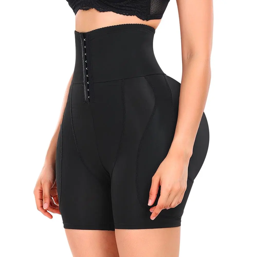 Women's High-Waist Compression Shaper Shorts - Belt-Integrated Tummy Control, Butt Lifting, Hip Pads, Hourglass Silhouette, Breathable Fabric, Snug Fit, Smooth Basic Underwear for Casual Wear, Fits, Shapewear, Cute, Preppy, Boyshorts, Basics, Elastane, Po