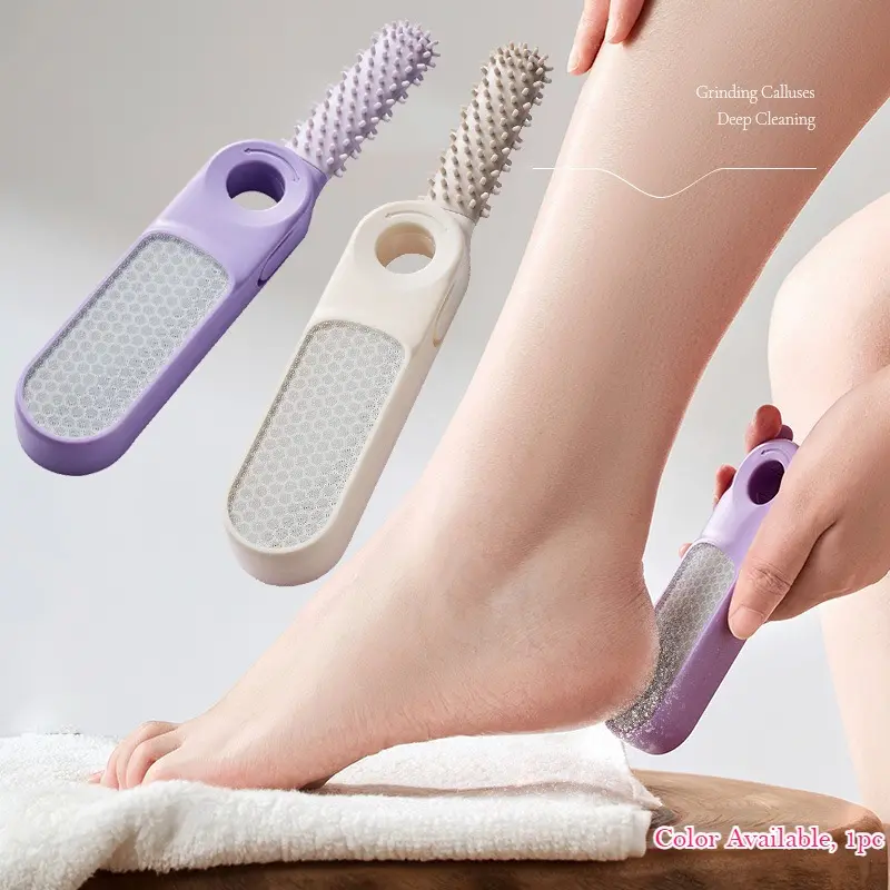 2‑in‑1 Nano Glass Foot File, Gentle Foot Scrubber for Removing Dead Skin & Calluses, Foot Pedicure Brush for Foot Care