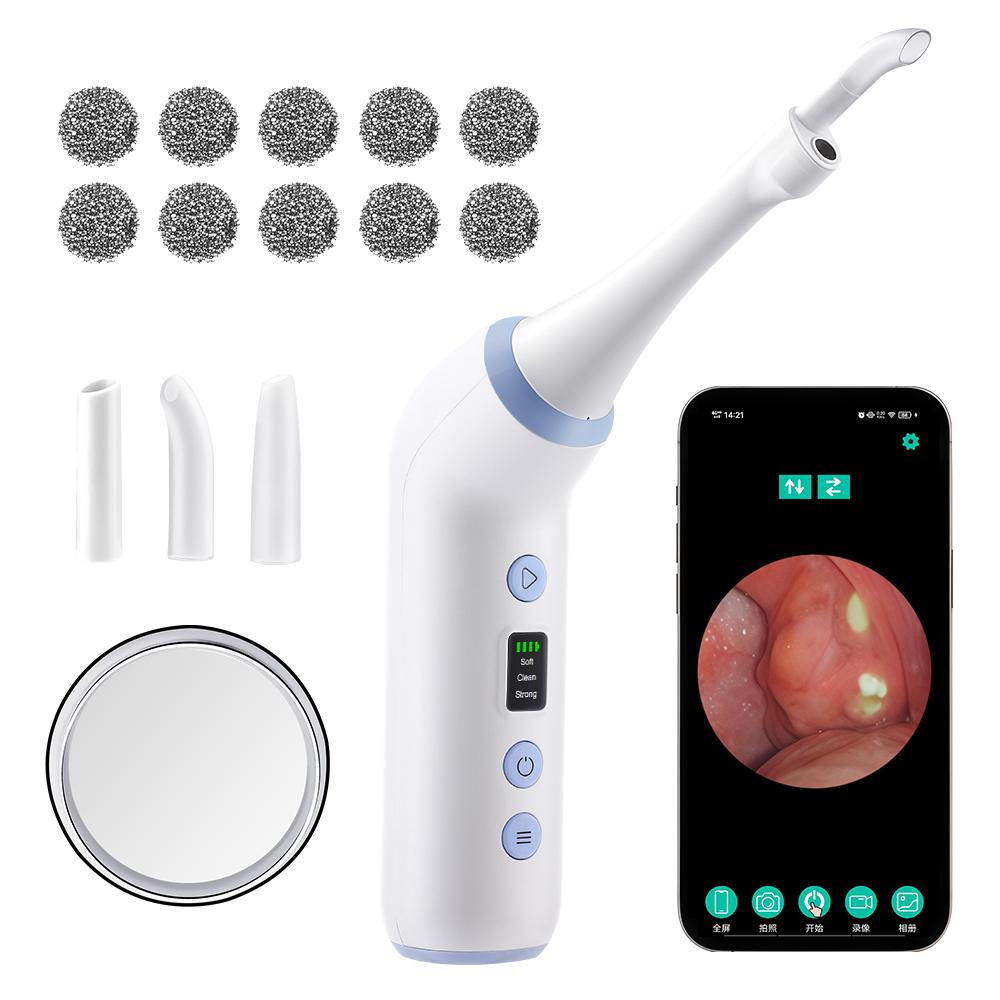 Visible Electric Throat Tonsils Stone Remover with Camera LED Light, 3 Suction Levels Oral Cleaning Tool, Dental Cleaner Visible Electric Throat Tonsils Stone Remover with Camera LED Light, 3 Suction Levels Oral Cleaning Tool, Dental Cleaner