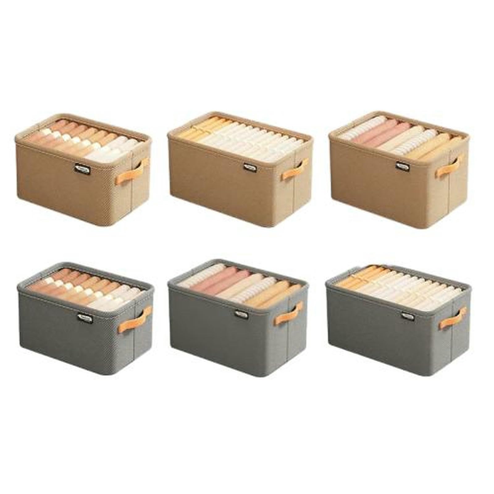 Foldable Fabric Closet Organizer, 2/4/6/8 Pieces, Drawer-Style Storage Containers, Ideal for Seasonal Clothing Storage, Clothes Storage Box