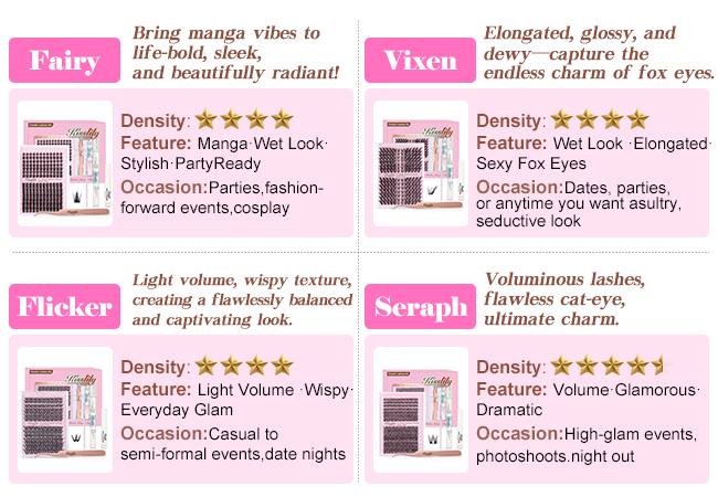 Flare| Kisslily Lashes With Invisible Band Diy Natural Eyelash Extension Kit Bond And Seal Eyelash Glue and Lash Remover Beginner Friendly Individual Lashes Waterproof and Long lasting Makeup For Girl Cosmetic #TikTokShopBacktoSchool