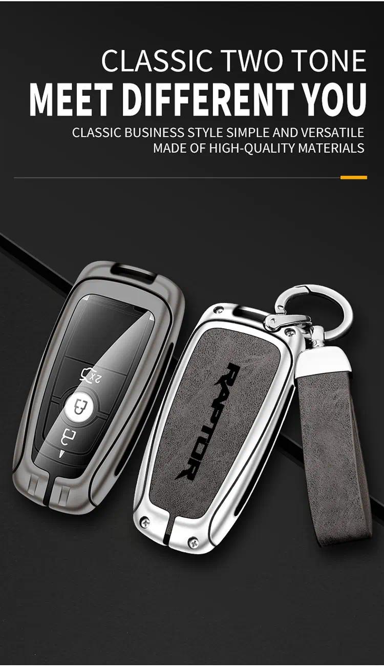 Zinc Alloy Car Remote Key Case For Ford Raptor F150 Remote Control Protector For Ford F-150 RAPTOR Car Key Cover Car Accessories