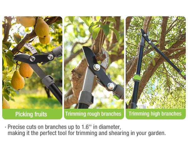 #JumpstartSale WORKPRO Extendable Anvil Lopper with Geared Mechanism, 25-37" Branch Cutter with 1.6" Cutting Capacity, Heavy Duty Garden Tree Trimmer with Steel Blade