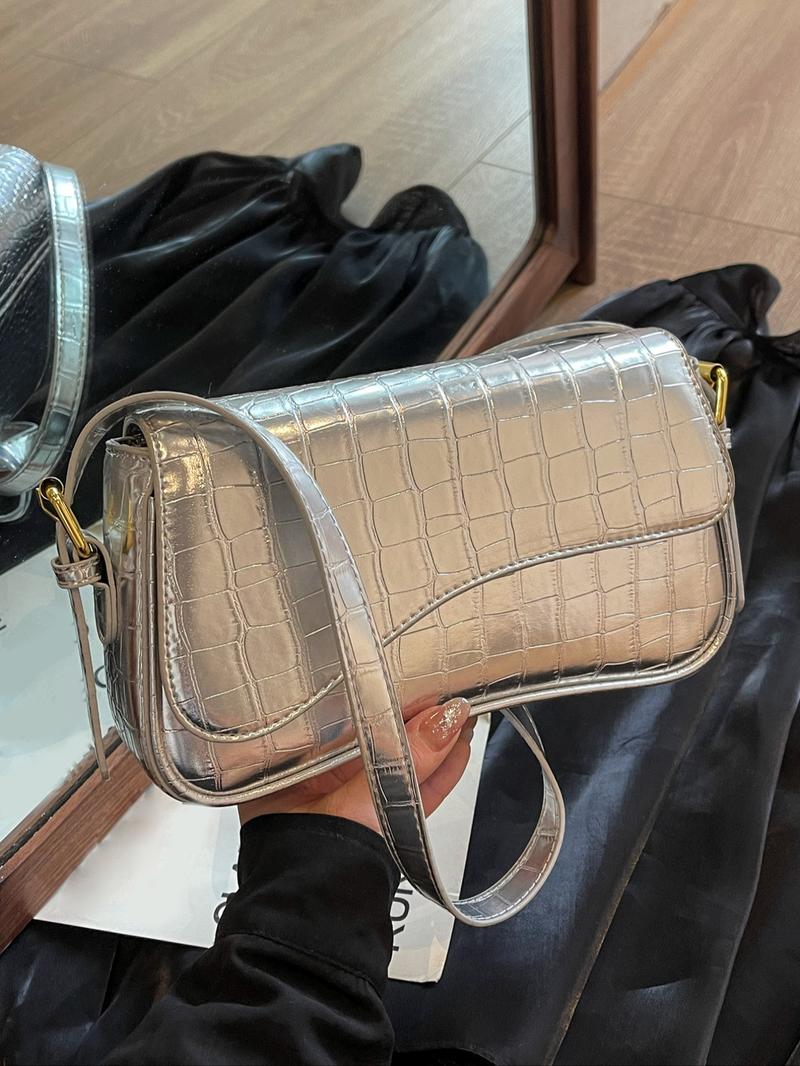 25 Christmas gift women's saddle bag daily shoulder bag and crossbody bag, elegant magnetic sealed saddle bag for Valentine's Day gift, suitable for daily use, attending parties