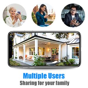 Hawkray Solar Security Cameras Wireless Outdoor ，2K 360° View Pan Tilt Low Power Consumption WiFi Security Cameras with AI Motion Detection, Two-Way Audio,Color Night Vision