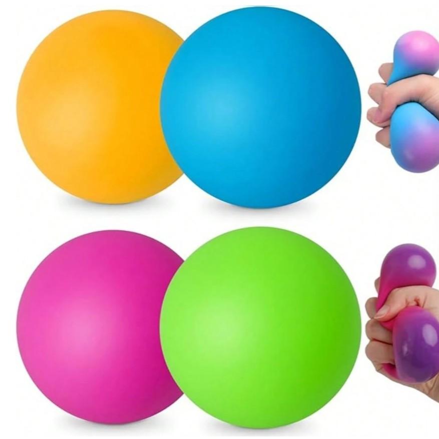 Color Changing Stress Ball Set, Adult Relaxation Toy, Extra Large Squishy Soft Ball, Elastic Stress Relief Ball, Anxiety Relief