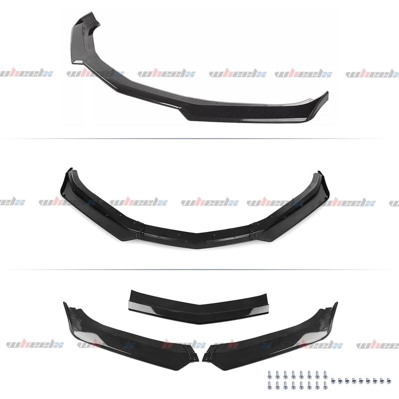 Perfect Valentine Present | For 2016-2024 Chevy Camaro SS & 2019-2024 Camaro LS/LT/RS - Gloss Black Carbon Fiber Front Bumper Lip Spoiler (Not for ZL1) Automotive#ValentineDayGifts #GiftForHim