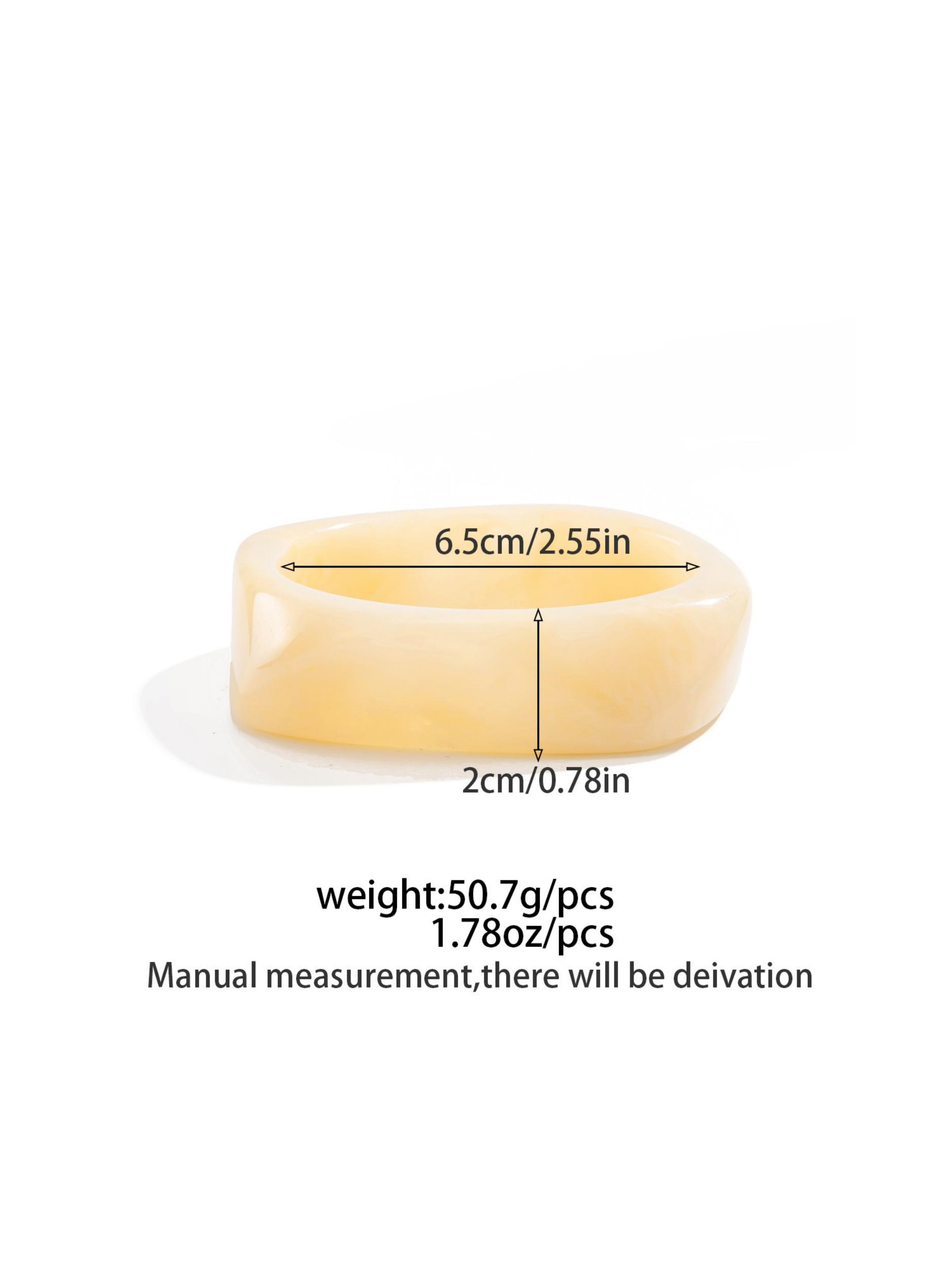 Bohemian Style Geometric Resin Cuff Bracelet, Stackable Bracelets, Fashionable Lightweight Luxury Jewelry Gift for Women, Perfect for Daily Wear & Parties