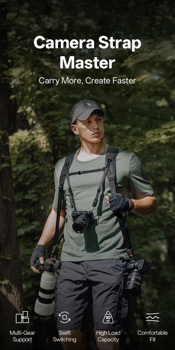 PGYTECH Camera Strap Master for Muti Cameras, Dual Shoulder Camera Straps
