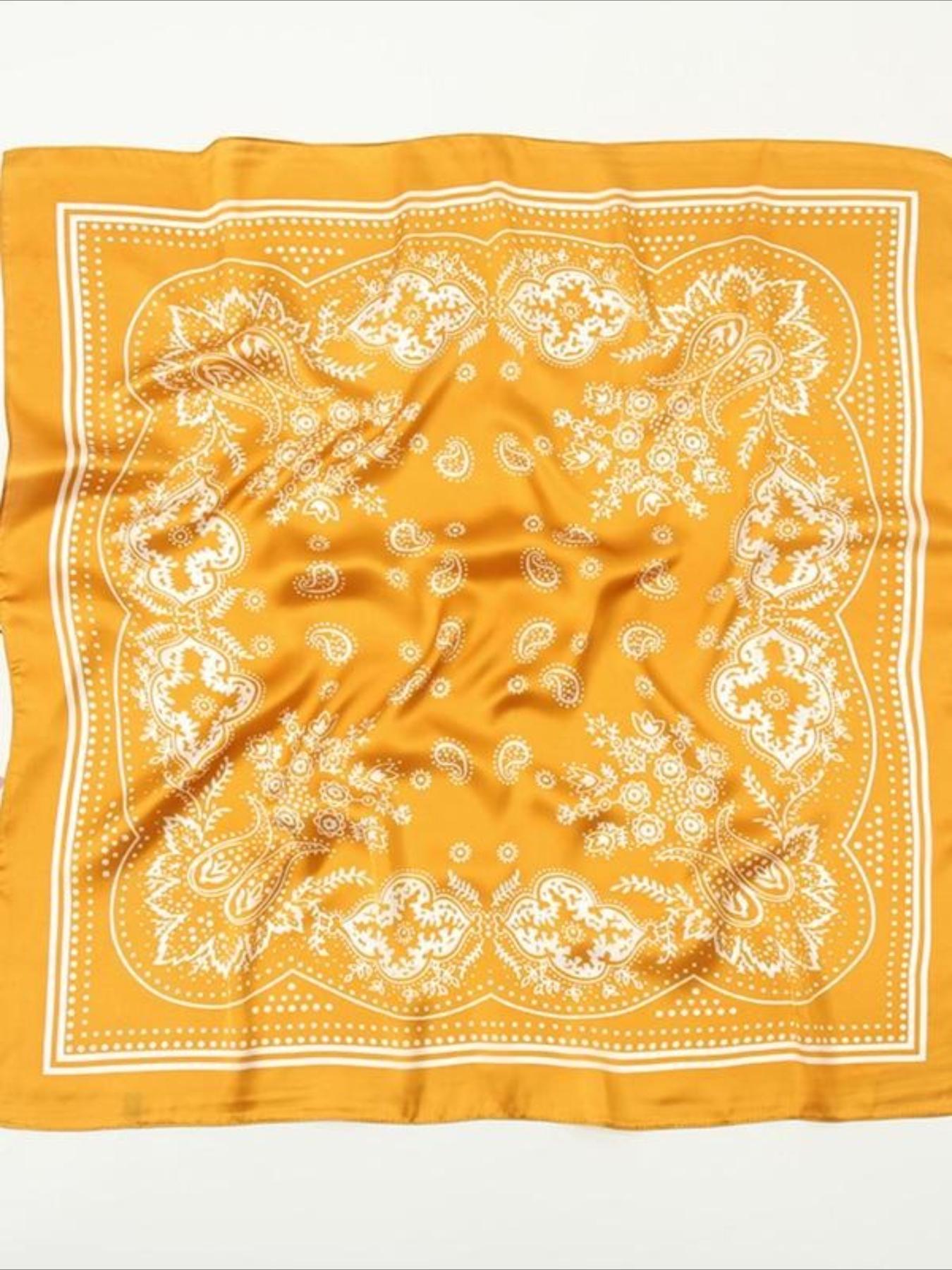 Unisex's Paisley Print Kerchief, Boho Style Colorful Bandana for Women & Men, Fashion Accessories for Daily Wear