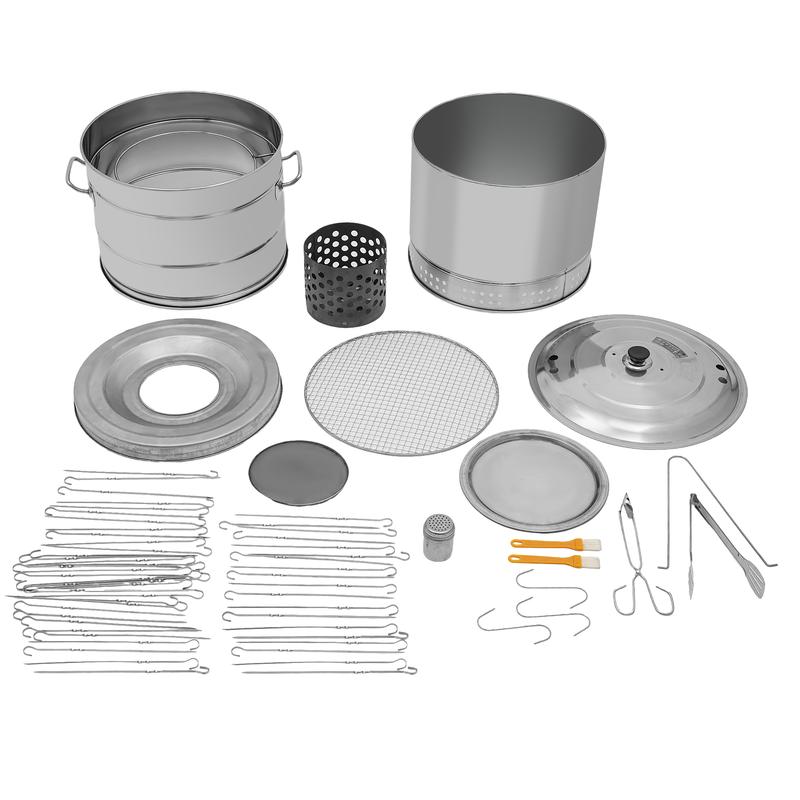 Portable Stainless Steel BBQ Grill for Outdoor Cooking with 50 Skewers Charcoal Camping Picnic Beach Party Barbecue Grill Set Accessories High Heat Resistant Modern Design Easy Assembly