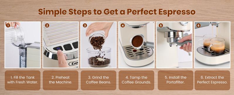 Gevi Espresso Machine 20 Bar with Grinder, Professional Espresso Maker with 35 Precise Grind Settings Burr Coffee Grinders Combos, Super-Automatic Espresso Machines, Gift for Coffee Lover