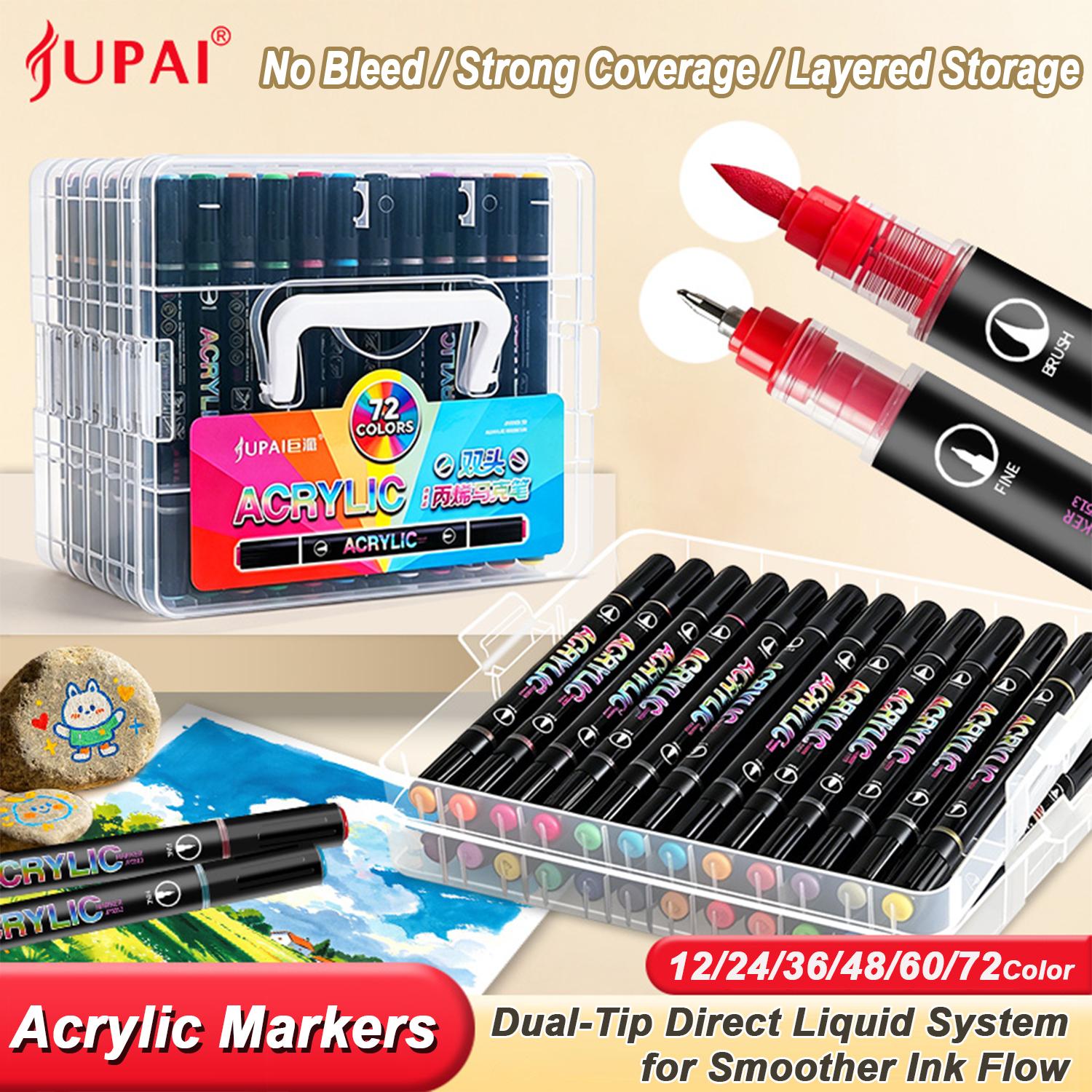 Metallic Color Markers 12/24/36/48/60/72 Colors, Non-Transparent Art Pens for DIY, Anime, School Supplies, New Condition