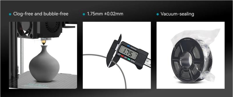 PLA Matte 3D Printer Filament 1KG 1.75mm SUNLU Matte PLA Filament - Neatly Wound, 1KG/Roll