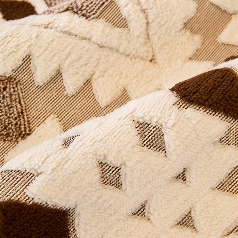 Plush Anti-Slip Dustproof Cat Scratch Sofa Cushion Cover, Reusable All-Purpose Winter Mat, Warm Plaid Design, Sofa Couch Protector, Home Decor, Sofa Slipcover