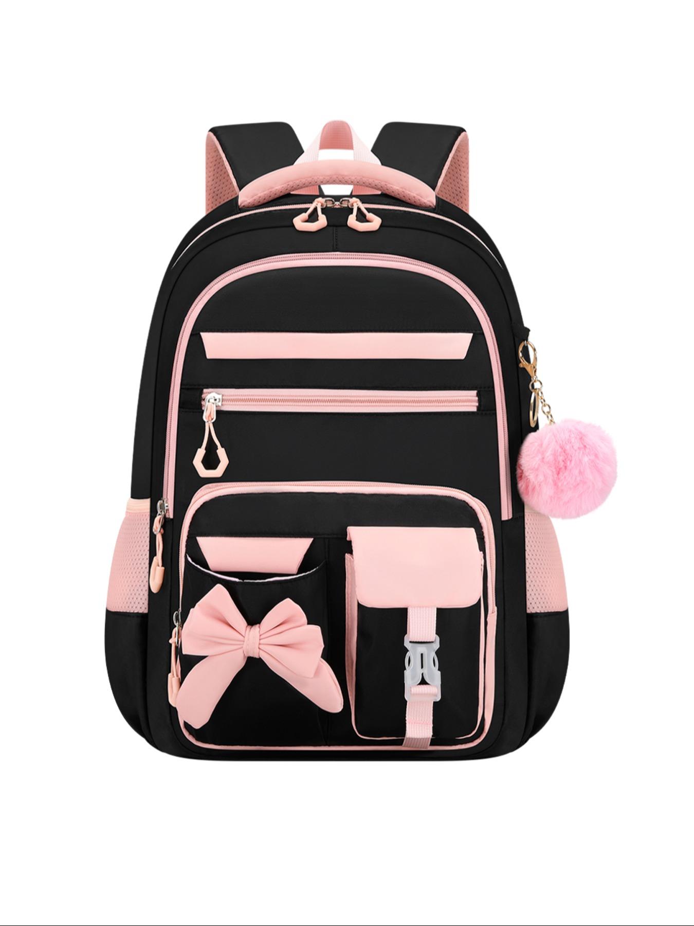 Butterfly Knot Women's Casual Backpack, Lightweight Large Capacity School Bag, Ideal for Back-To-School, Travel, and Daily Use