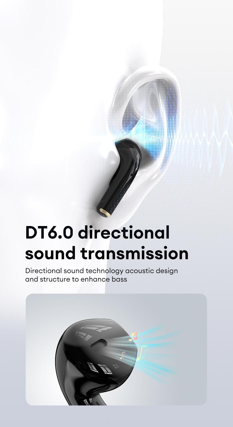 HYUNDAI T02PRO TWS True Wireless Bluetooth 5.4 Earbuds High-resolution Sound Quality Headset Long-lasting Battery & Waterproof Electronic Headphones