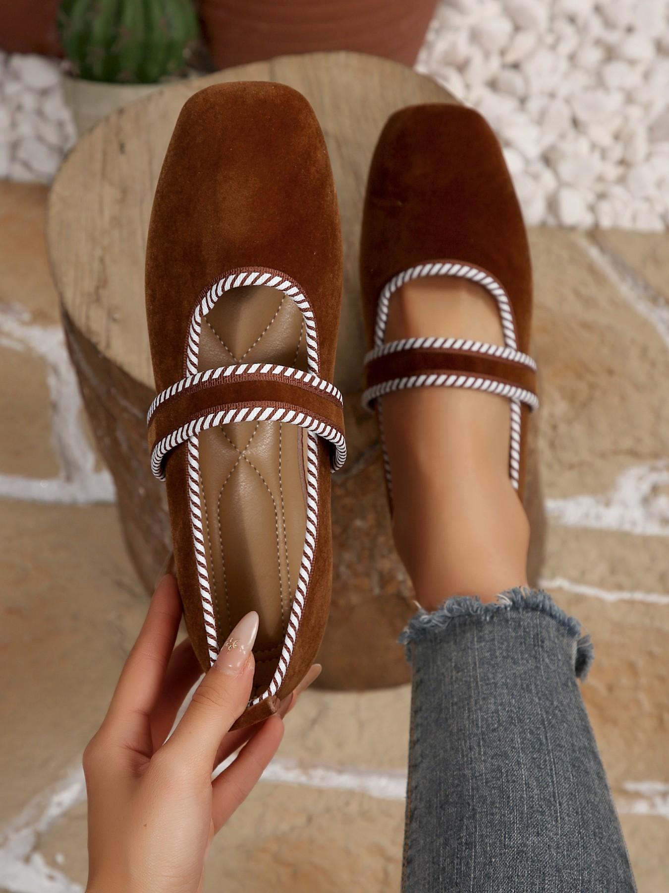 Women's Vintage Square Toe Mary Jane Shoes, Comfortable Low Heel Single Shoe, Fashion Commuter Women's Shoes, All Seasons