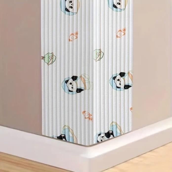 Self-adhesive XPE foam bumpers - Soft rubber buffer strips with & design, peel and stick safety guards for walls, corners, furniture bedside, living room, dining table - Ideal Thanksgiving gift, durable impact resistant, for home decor, Corner Protectors