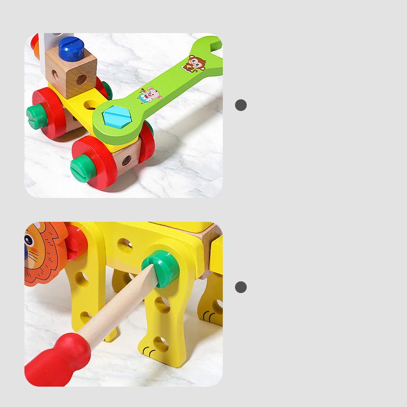 Children's Animal Assembly Toolbox, Funny Wooden Tools Toy, Play House Preschool Education Educational Toys, Create Thinking&Hands-On Ability, , Birthday Children's Day Gifts For Boys Girls