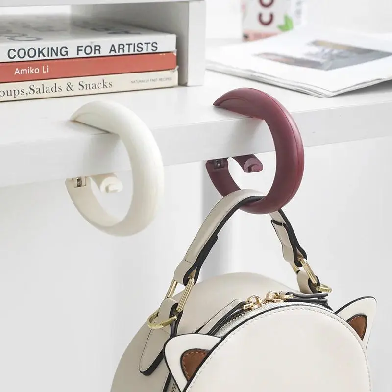 Portable Hanging Bag Hook Student Desk Side Hanging bag Artifact Removable mobile Handbag Holders Multi-functional Table Hook