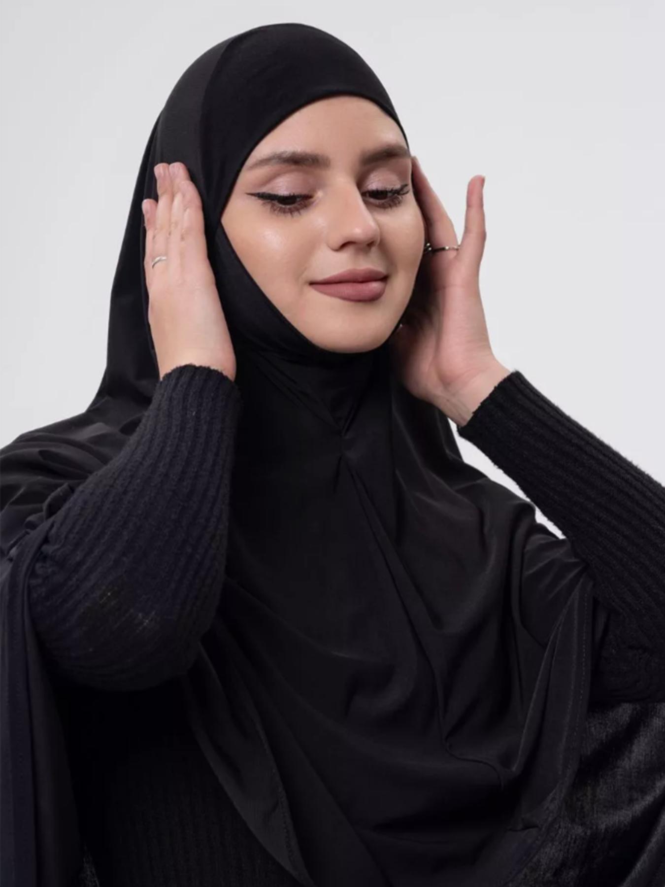 Muslim Women Solid Color Crystal Linen Shawl, Elegant Versatile Headscarf, Modesty, Sun Protection, Breathable Niqab for All Seasons