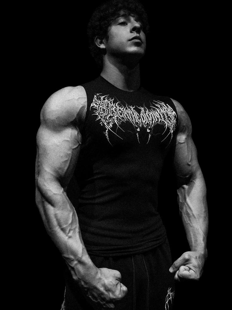 Men'S Sports Compression Tank Top | Sleeveless, High Stretch, Crew Neck, Geometric-patterned, Moisture-wicking, Breathable Knitted Fabric for Basketball and Training