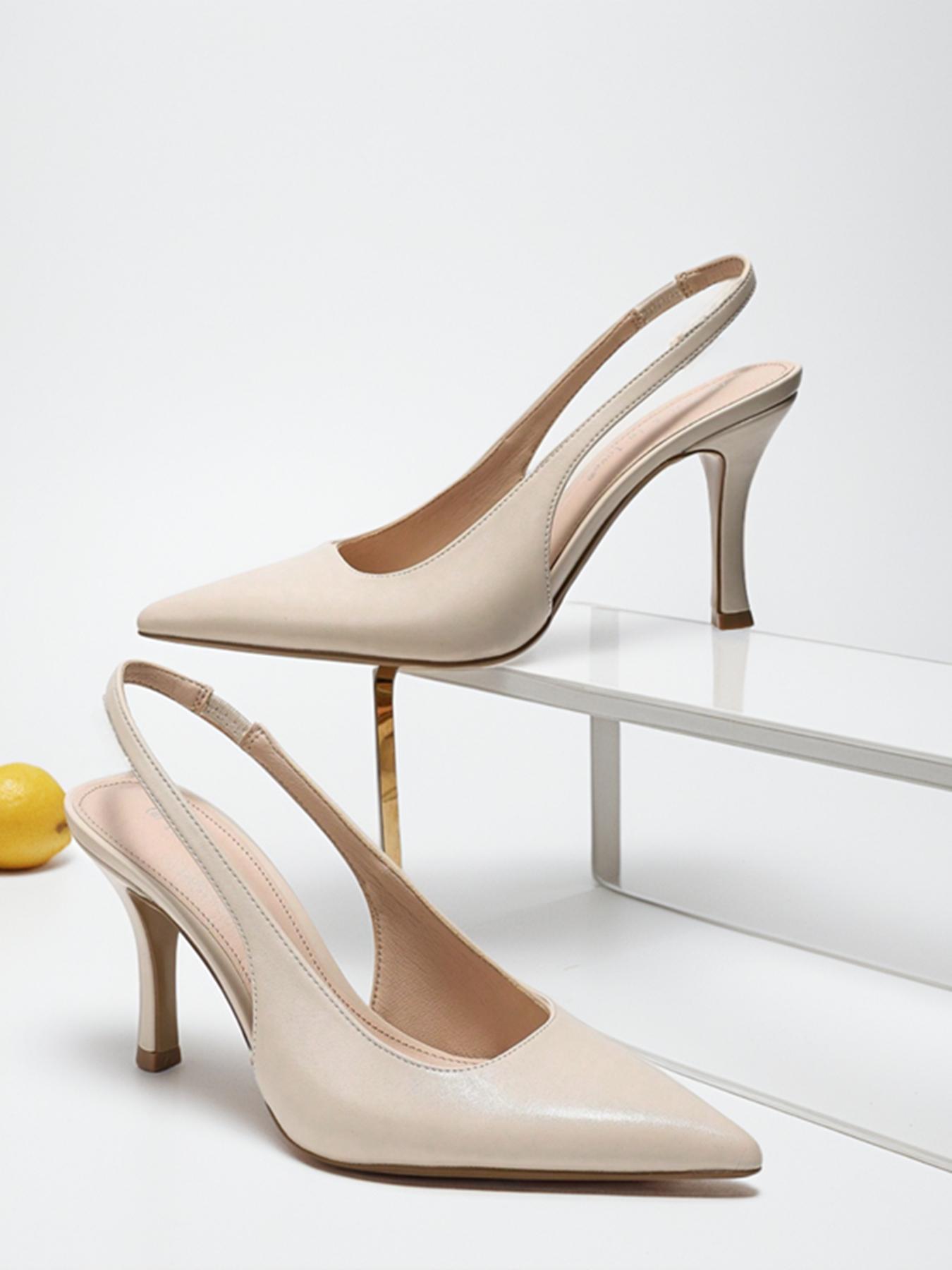 Women's Elegant Solid Color Pointed Toe High Heel Sandals, Fashionable Heels for Party, Daily Clothing Decor, Barefoot Shoes for Women & Girls, Footwear