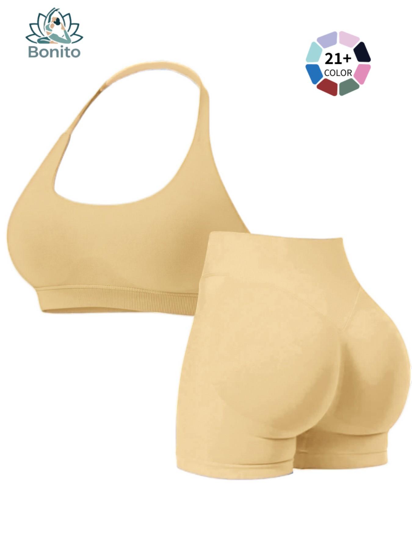 Trendy Backless Halter Yoga Suit, 2 Piece High Waist Workout Set, Perfect for Fitness Girls, Stylish and Comfortable Gym Wear