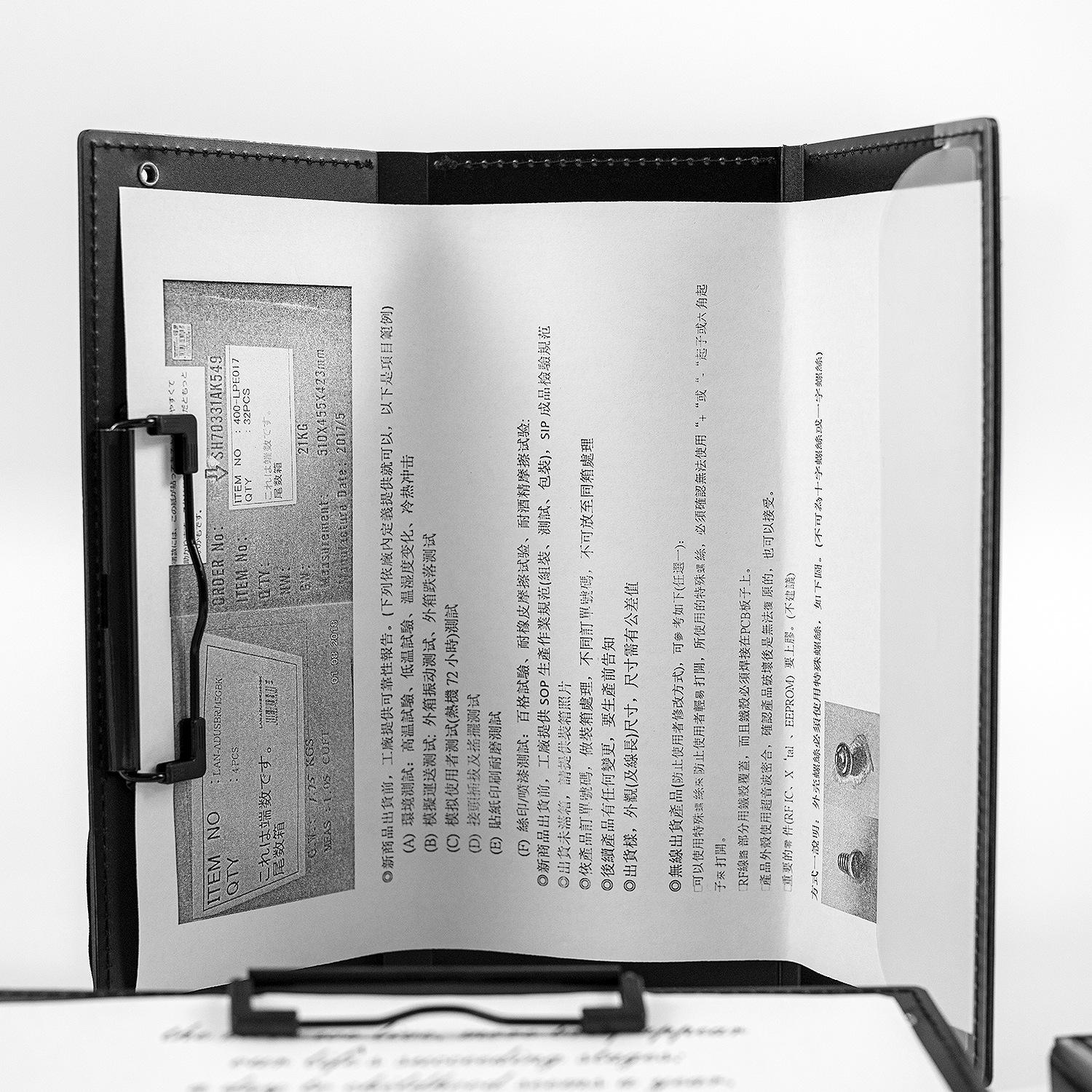 Tri-Fold PP Plastic Nursing Clipboard, Letter-Size 3-Panel Foldable Medical Folder Board, Portable Pocket Writing Pad Document Holder (In Stock)
