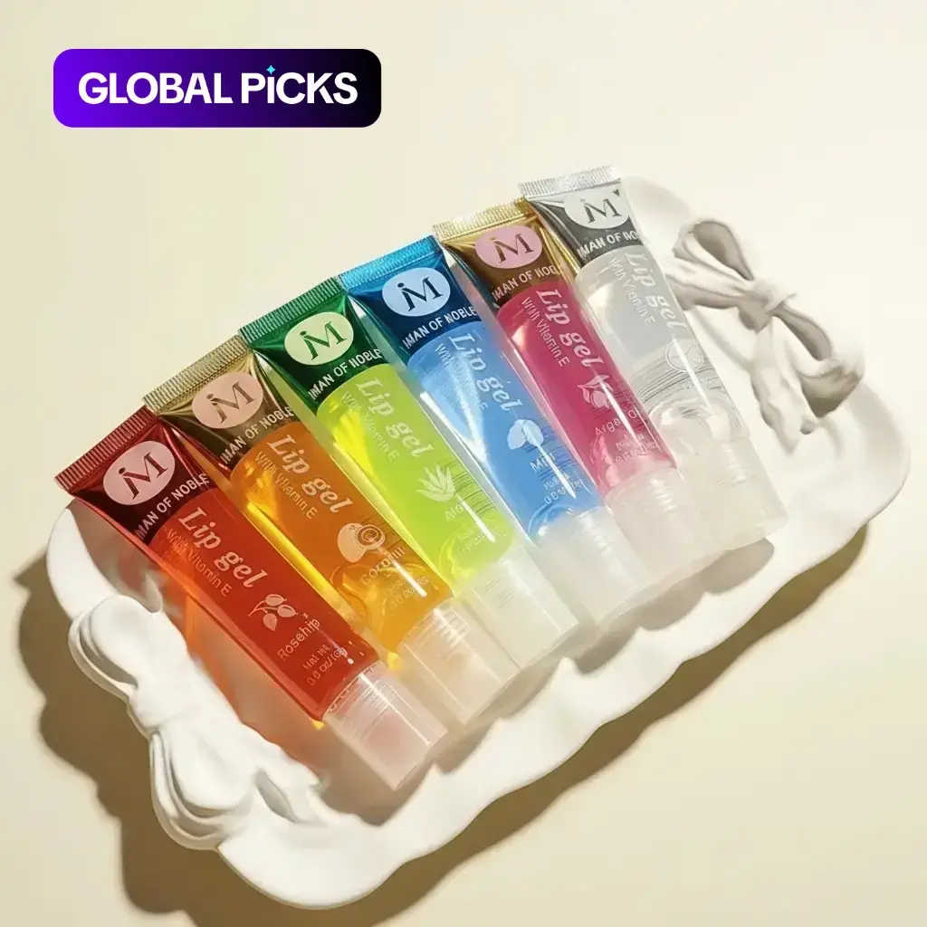 Clear Lip Gloss and Lip Oil Set, 6-Piece Hydrating Glossy Lip Care Collection, Lip Products Makeup, Coconut Flavor, Makeup Gift for Women and Girls #GLOBAL PICKS