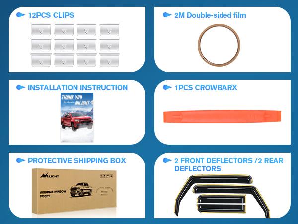 Nilight Window Visor Compatible with Jeep Wrangler JL/Jeep Gladiator 2018 2019 2020 2021 2022 2023 2024 Vent Window Visors, Rain Guards Acrylic-4pcs Car Cover Vehicle Replacement Automotive Truck Decal  dealsforyoudays