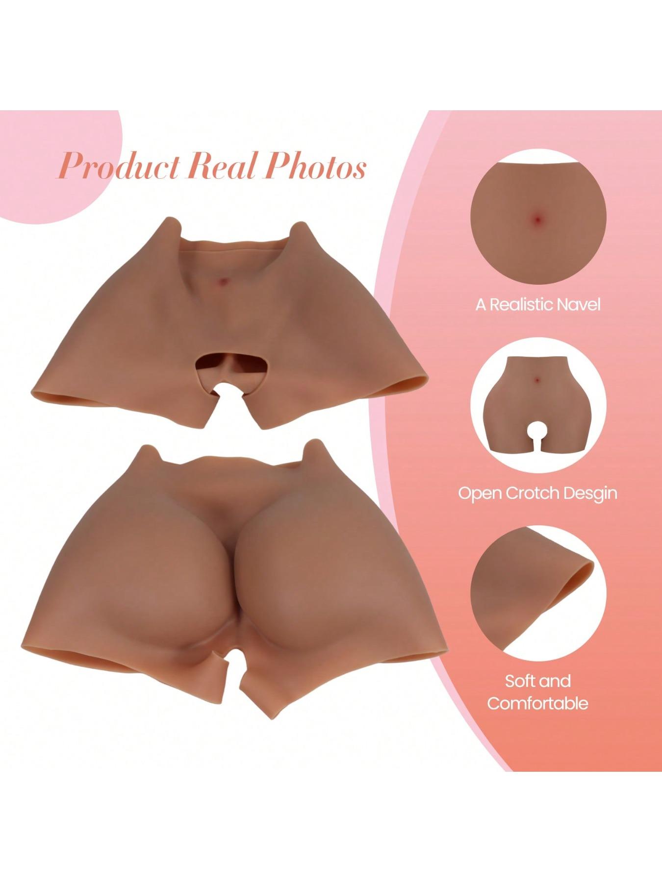 Silicone Butt Enhancer Shorts, Unisex Silicone Fake Buttocks Shaping Pants, Thickened Design Lifting Peach Butt, Confident Shaping