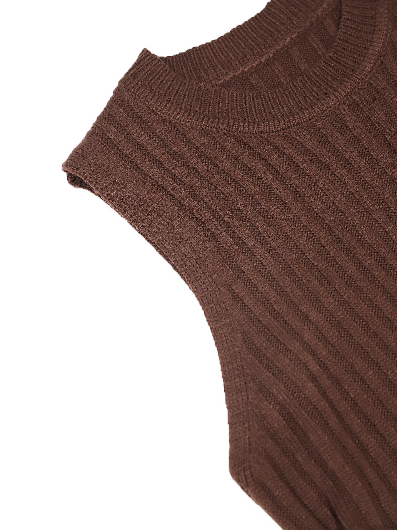 Women's Elegant Sleeveless Dress Set, Fashion Casual Long Knit Cardigan, Buttonless Sweater, Fall & Winter, Knitwear