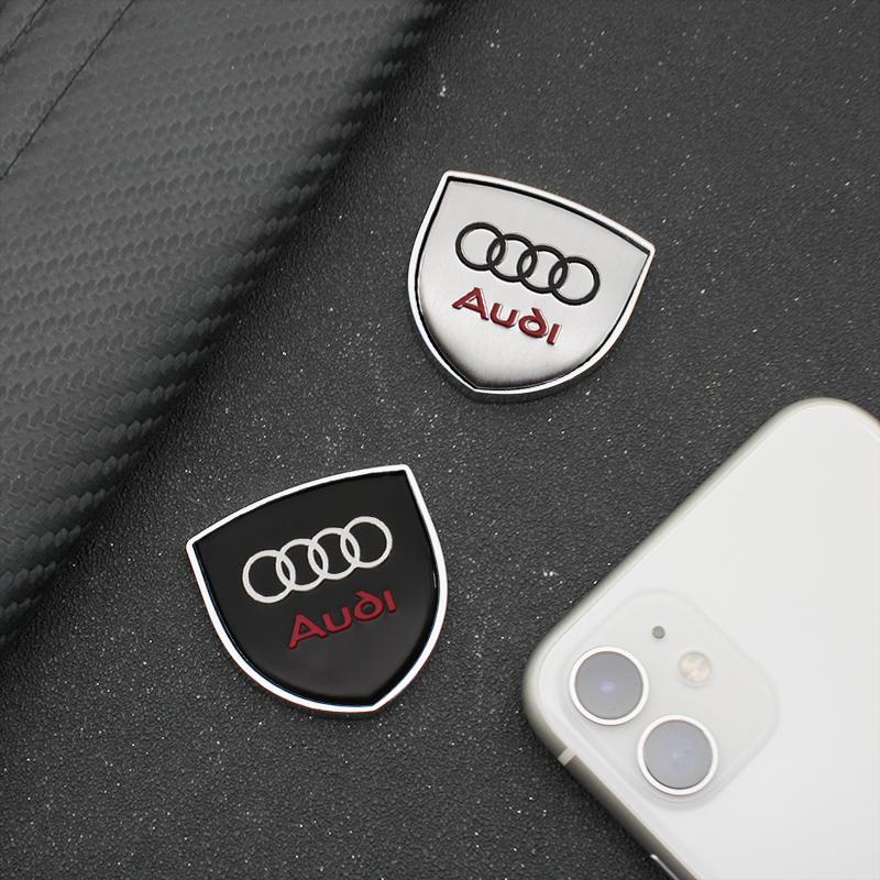 Car Metal Sticker Custom Shield Car Rear Trunk Shield Emblem Badge Sticker Car Decals For Audi Sline A3 A4 B5 B6 B7 B8 8P B9 8V 8L A6 C7 C6 A1 A5 A7 TT Q3 Q5 Q7 Q8 S3 S4 S5 S6 S7 RS3 RS5