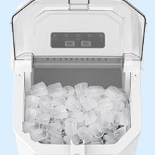 Antarctic Star Countertop Ice Maker, S/L Bullet Ice, 26lbs/Day, 9 Ice Cubes in 6 Mins, Portable Ice Machine with Ice Scoop and Handle, Self-Cleaning, One-Click Operation, for Kitchen Office Home