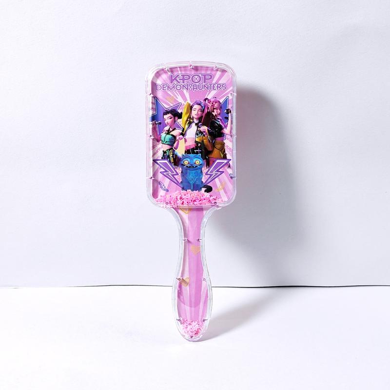 Kpop Demon Hunter Cushion Comb, High-Quality Long Handle Sofa Comb, Universal Styling Tool for Women, Cartoon Design, Styling Brush
