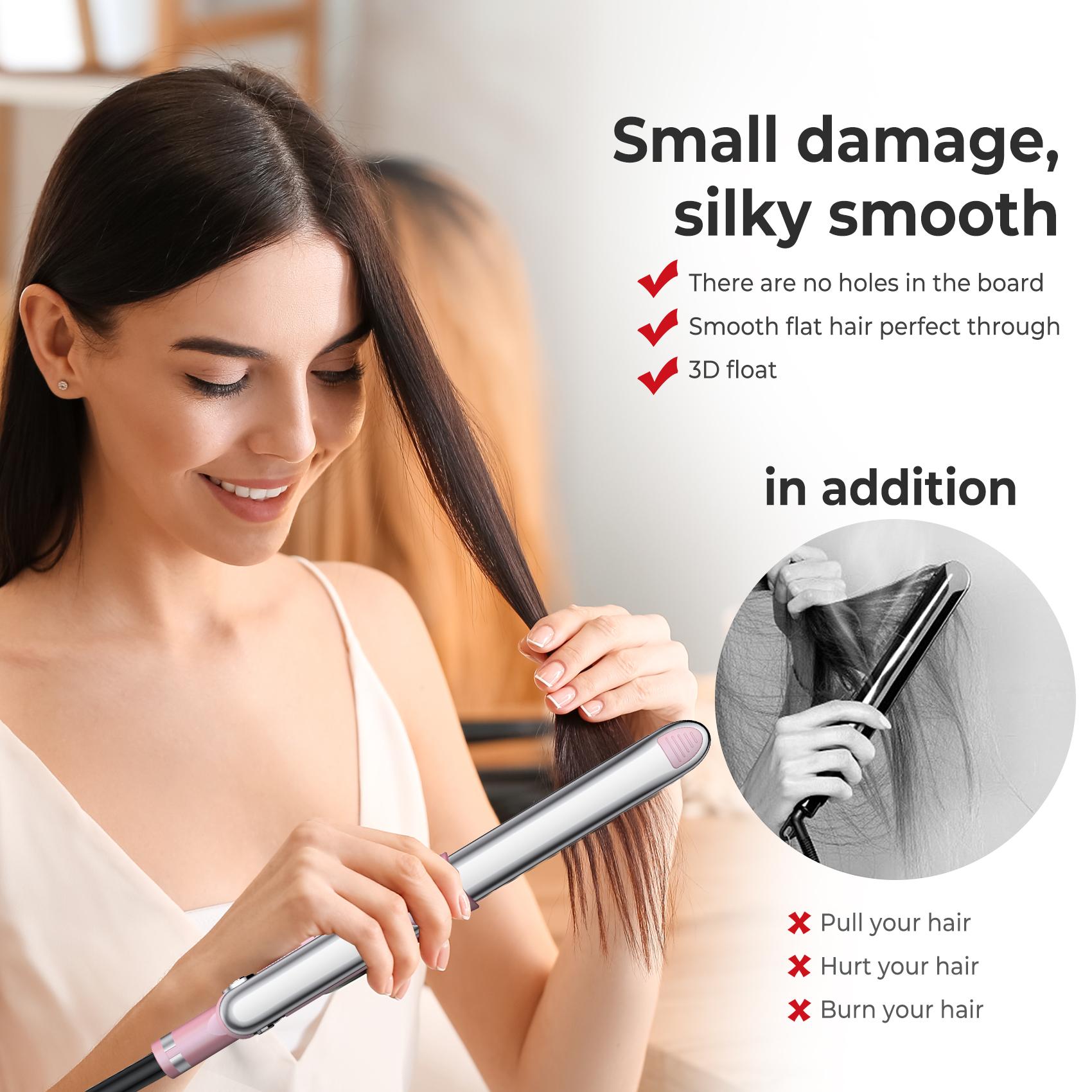 Professional Flat Iron Hair Straightener, Titanium Hair Straightening Ionic Fast Heating Hair Tools, 2 in 1 Hair Straightener Hair Curler, Hair Styling Tools for Women, Gift