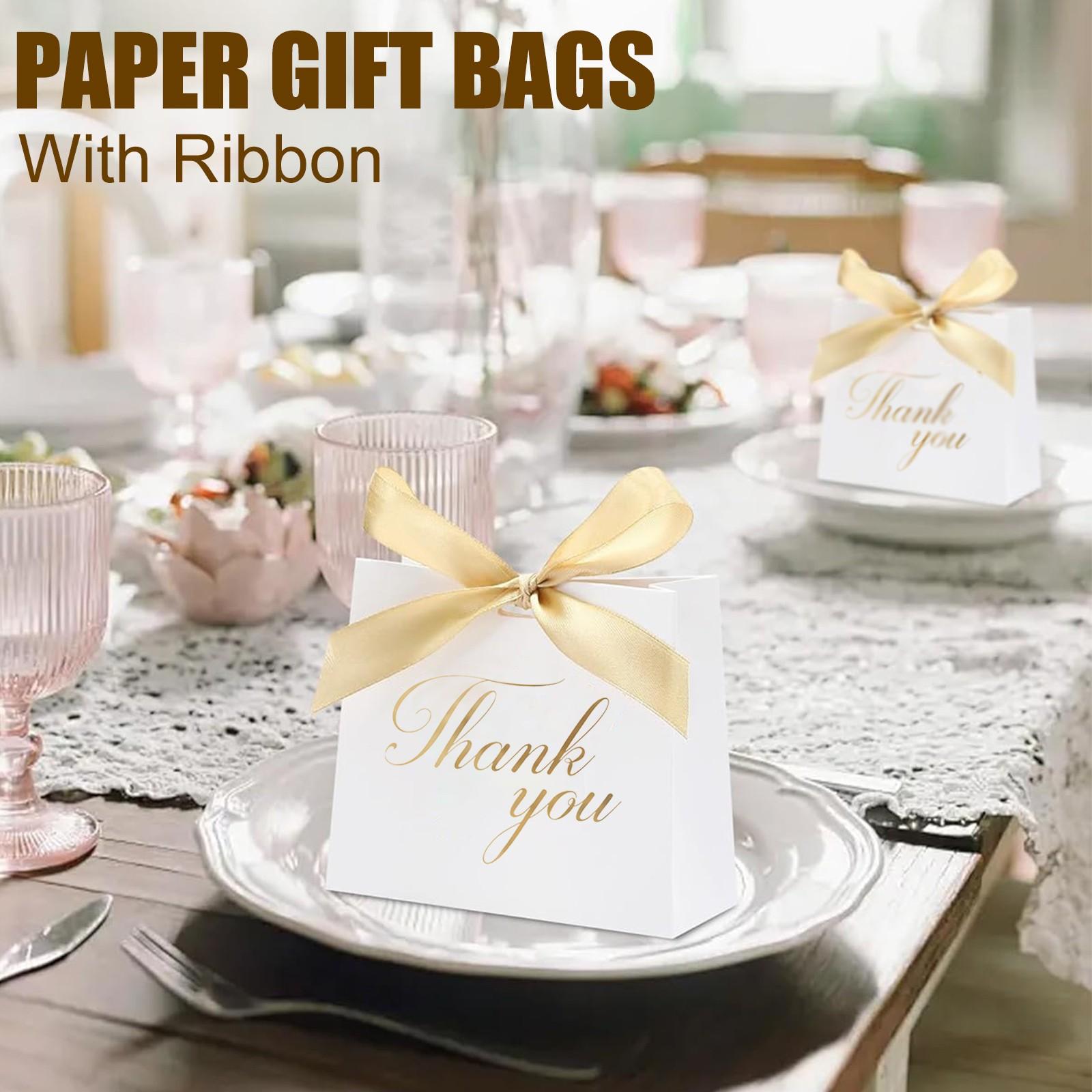 Elegant White Candy Gift Box with Ribbon - TikTok Shop