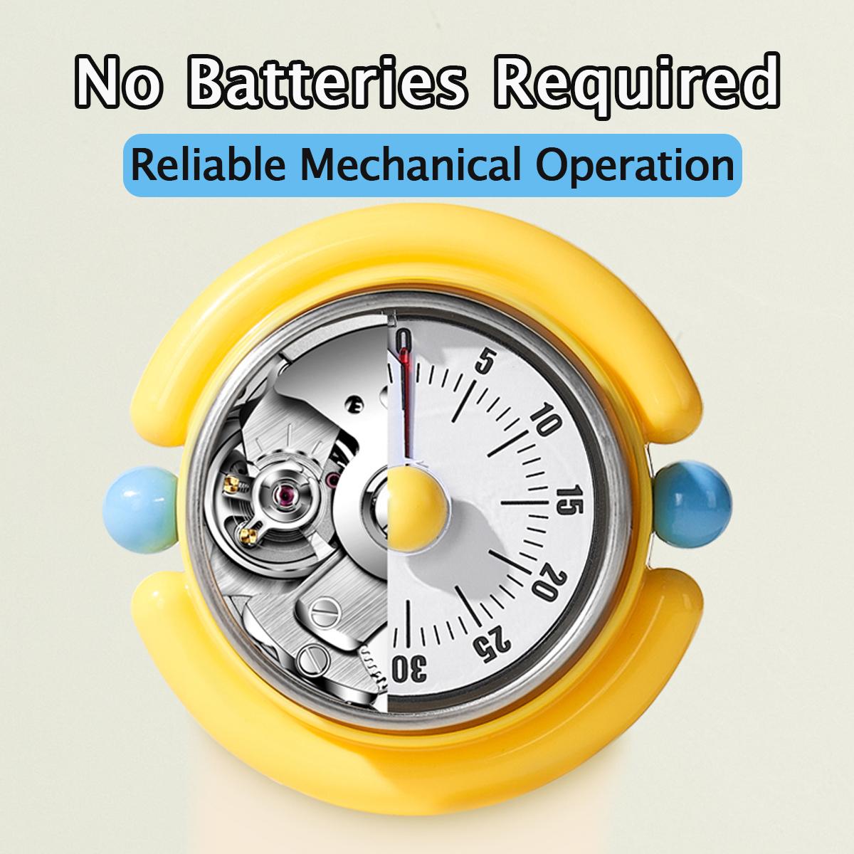 Kitchen Must-Have! Visual, Time Management Timer, 60-Minute Mechanical Magnetic Stainless Steel Timer, Visual Countdown Reminder for Kitchen Cooking & Student, Kitchen Egg Timer