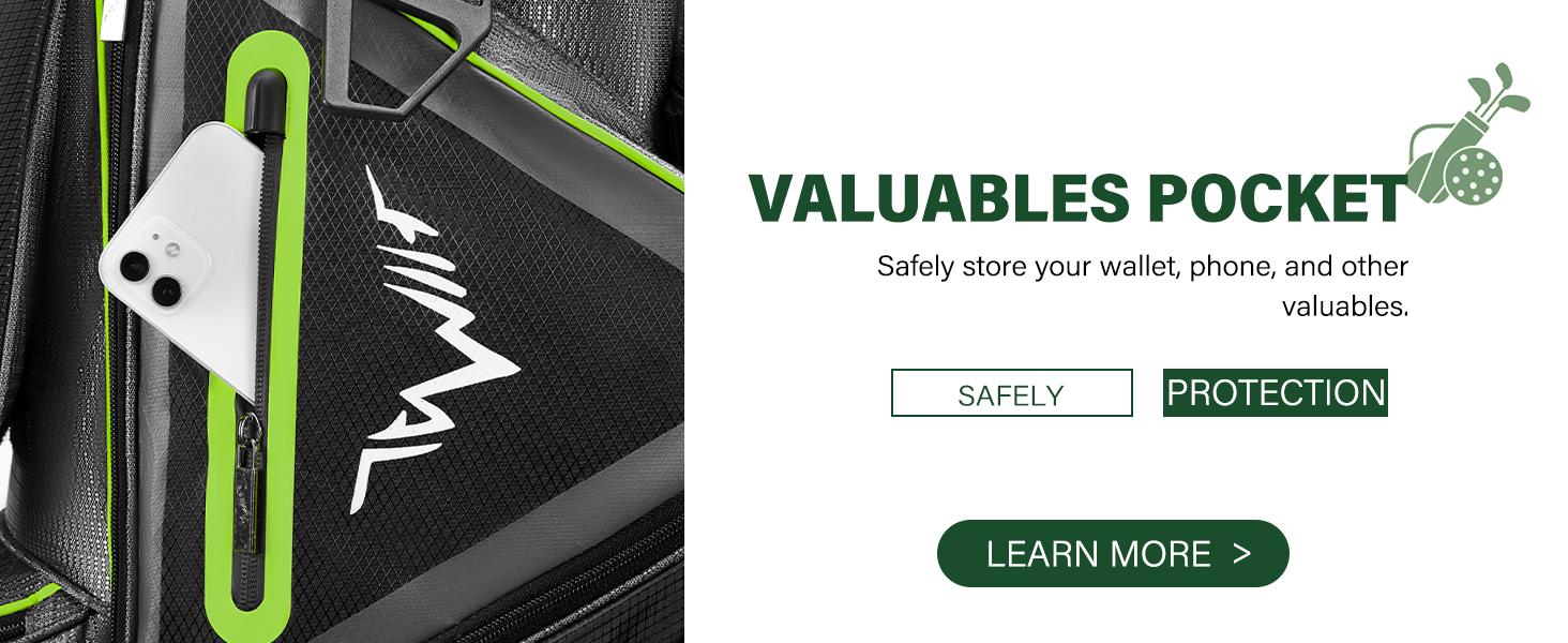 UNIHIMAL 15-Way Golf Cart Bag, Premium Anti-Shake Divider Top Golf Bag with Comfortable Handles, Magnetic Pocket and Rain Cover