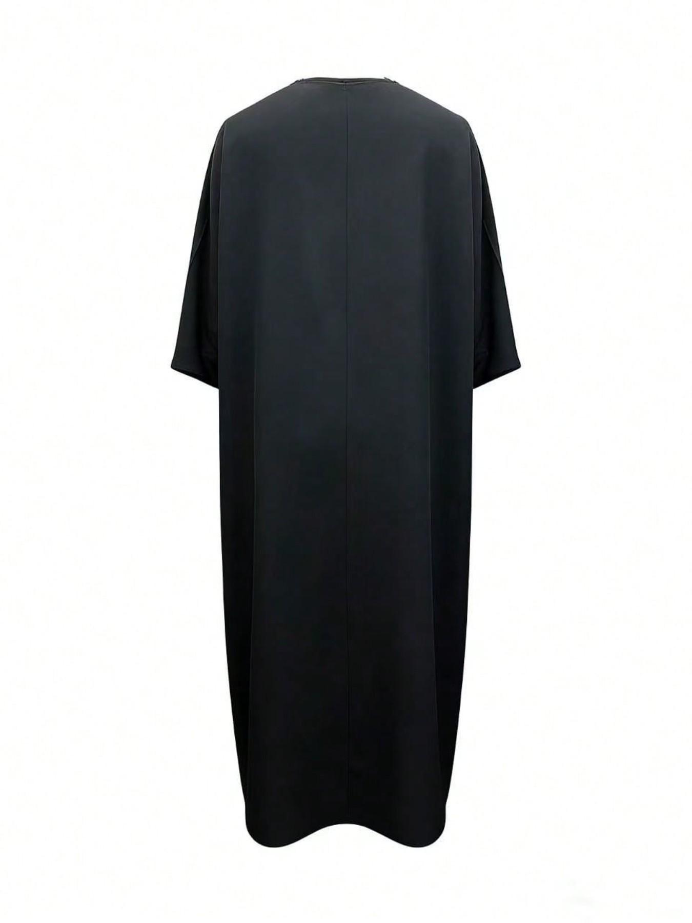 Modest Loose Abaya, 7 Colors Available, Plain Open Front Coat for Daily Commute, No Scarf Included, Women's Casual Fashion Abaya