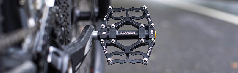 ROCKBROS Lightweight Aluminum Alloy Bike Pedals with Wide Platform Grip