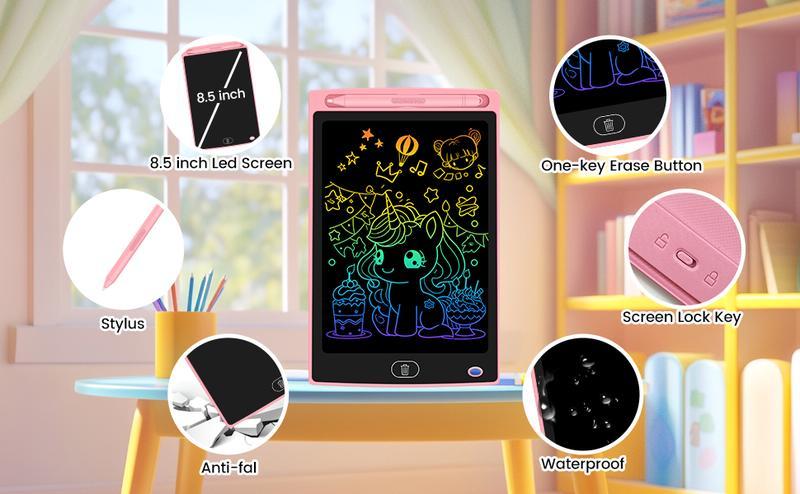 LCD Writing Tablet for Kids - Erasable and Reusable Toddler Doodle ...