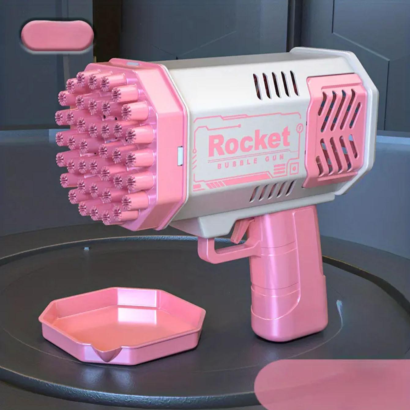 40-Hole Magical Powder Space Bubble Gun, Automatic Bubble Blower, Gatling-Style Bubble Shooter with Colorful LED Lights, Outdoor Family Toy for Kids 3+, Perfect Christmas or Birthday Gift