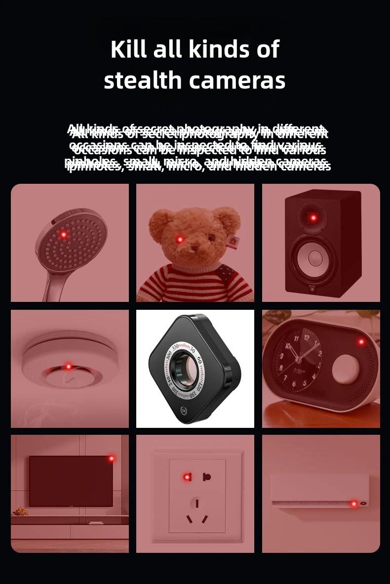 SecurEye Pro Hidden Camera Detector - WiFi Signal Scanner, Infrared & Magnetic Lens Finder for Spy Cams, GPS Trackers at Home/Office/Travel, Real-Time Alert