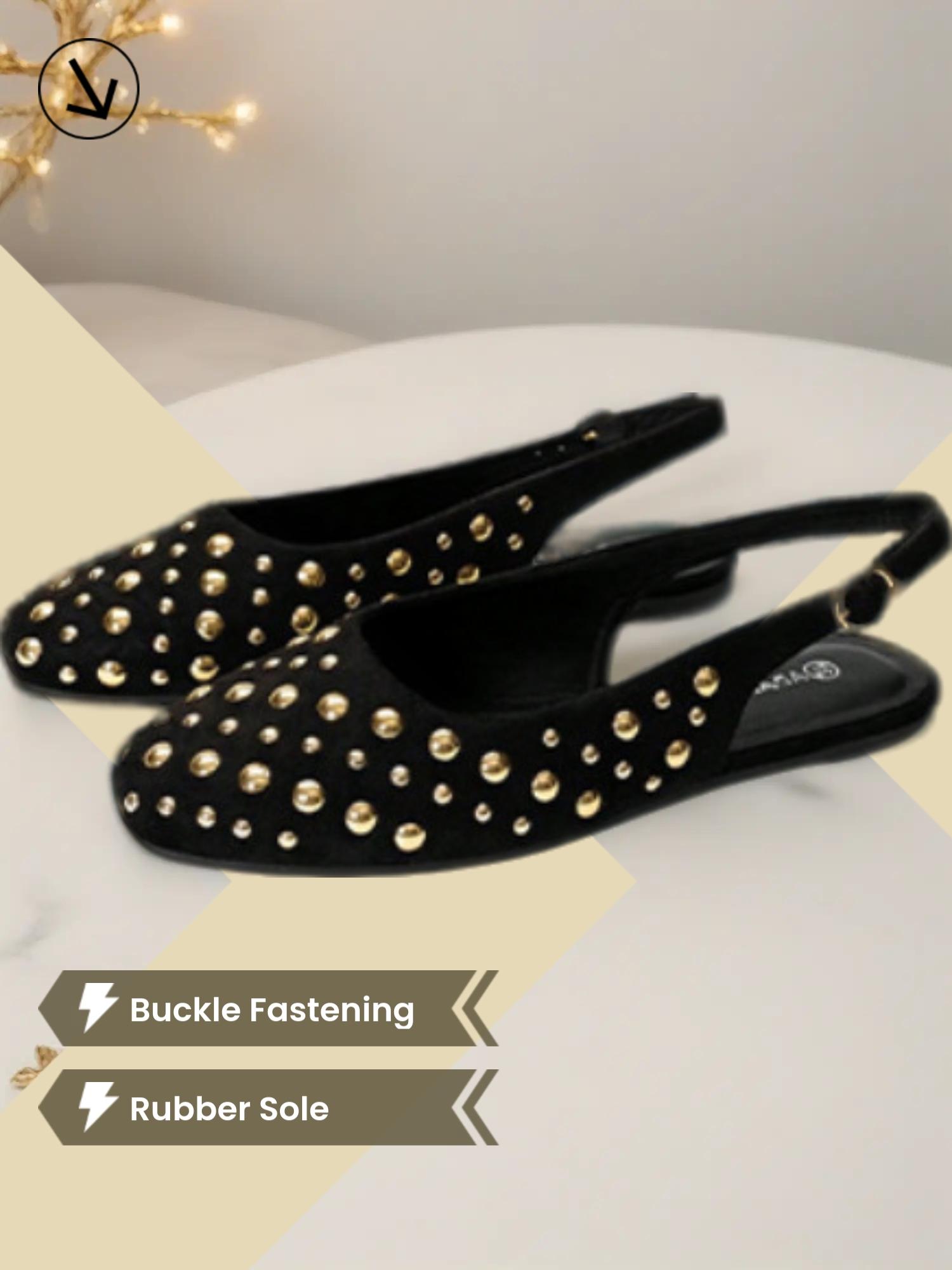 Women's New High-End Fashion Studded Flat Buckle Design Sandals, Buckle-Strap Summer Holiday Shoes, Comfortable Medium-Width Ankle-Low Flats, Casual Trendy Trending Sandals for Daily Wear