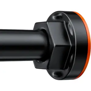 Shower Curtain Rod 27-79 Inches, Adjustable Tension Shower Rod No Drilling, No Slip, Spring Tension Curtain Rod For Bathroom,Kitchen,Closet,Windows-Black